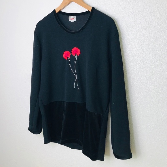 Moda Bazaar California Ribbed Velvet LS Top - Picture 3 of 6